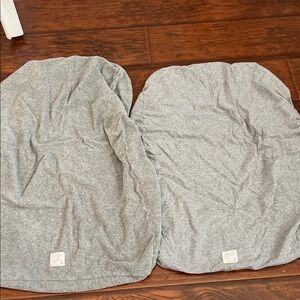2) Burt's Bees Baby Gray Changing Pad Covers